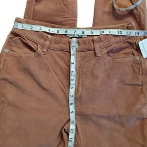 Free People NWT size 28 pink corduroy skinny high rise jeans